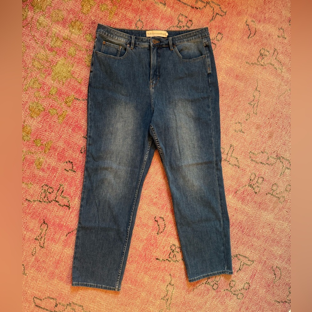 NWOT Soft Surroundings High Waisted Boot Leg Denim Jeans Size 16